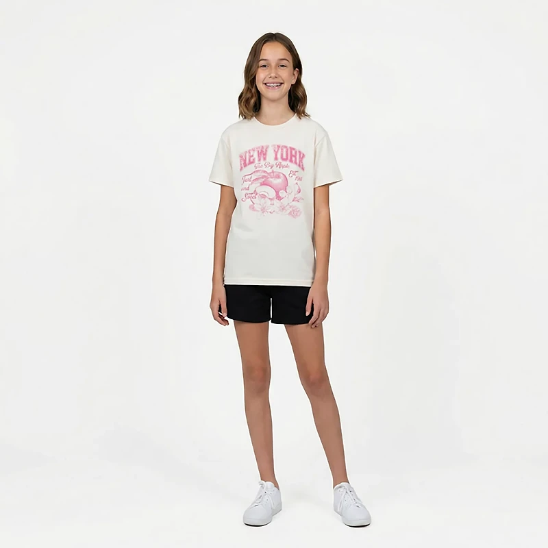 BCG Girls' Cotton Boxy Graphic T-shirt