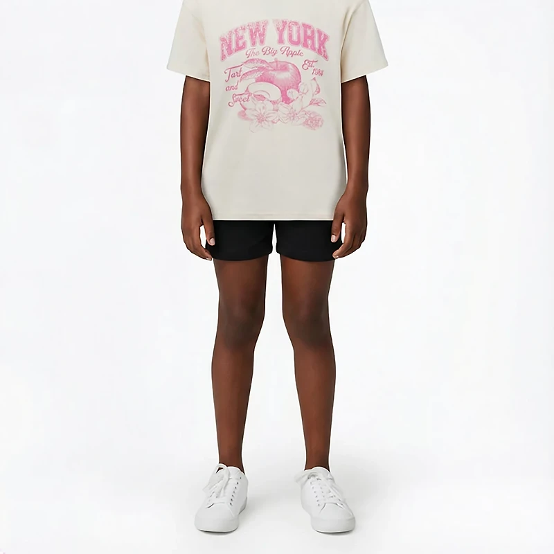 BCG Girls' Cotton Boxy Graphic T-shirt