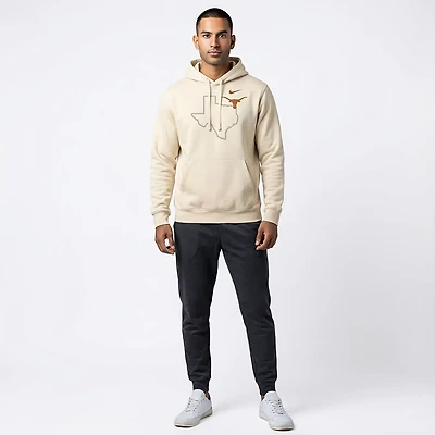 Nike Men's Texas Primary Logo Natural Club Fleece Hoodie