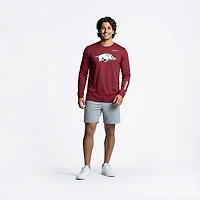 Nike Men's University of Arkansas Mascot Legend Practice Long Sleeve Graphic T-shirt