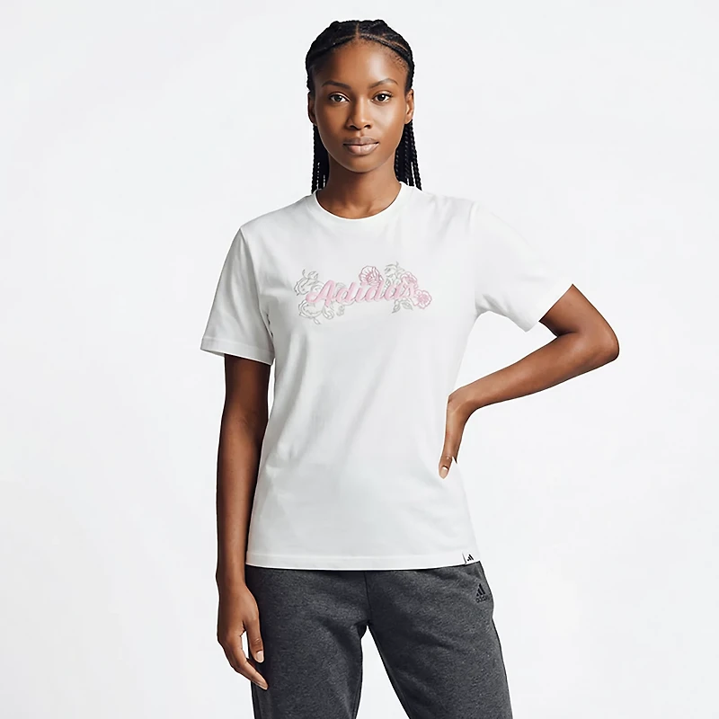 adidas Women's Western Florals Graphic T-shirt