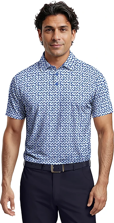 PGA Tour Men’s Abstract Geo Print Polo Shirt