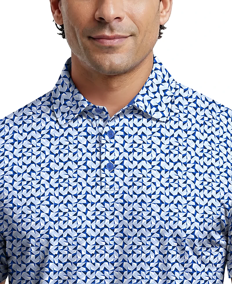 PGA Tour Men’s Abstract Geo Print Polo Shirt