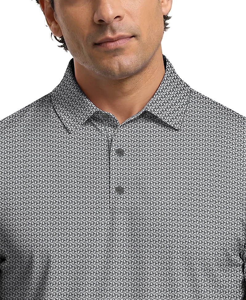 PGA TOUR Men's Micro Tee Printed Polo Shirt