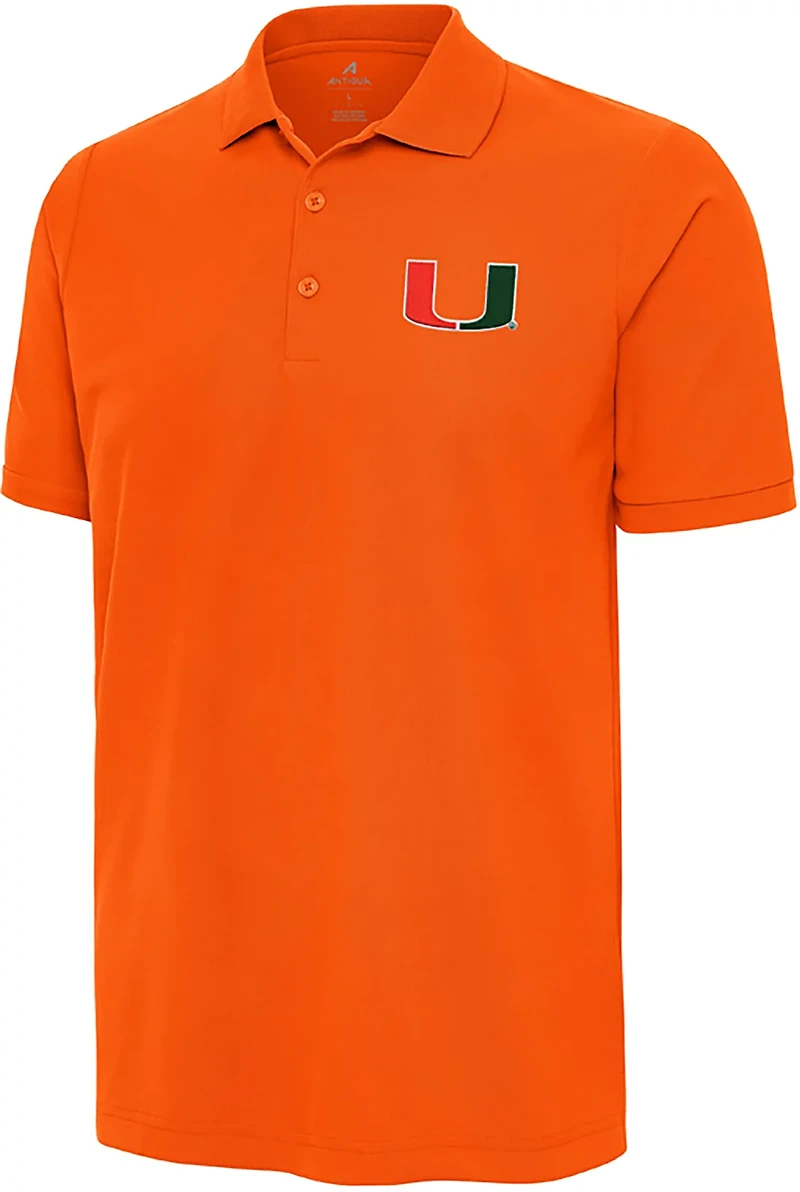 Antigua Miami Hurricanes Legacy Pique Polo