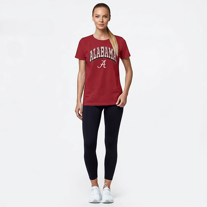 WILDCAT RETRO Women's Alabama Arch Shadow Boxy T-shirt