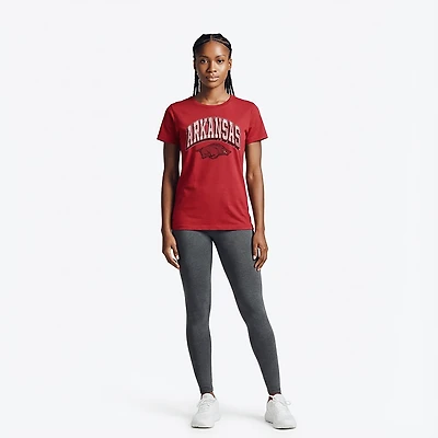 WILDCAT RETRO Women's Arkansas Arch Shadow Boxy T-shirt