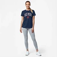 WILDCAT RETRO Women's Ole Miss Arch Shadow Boxy T-shirt