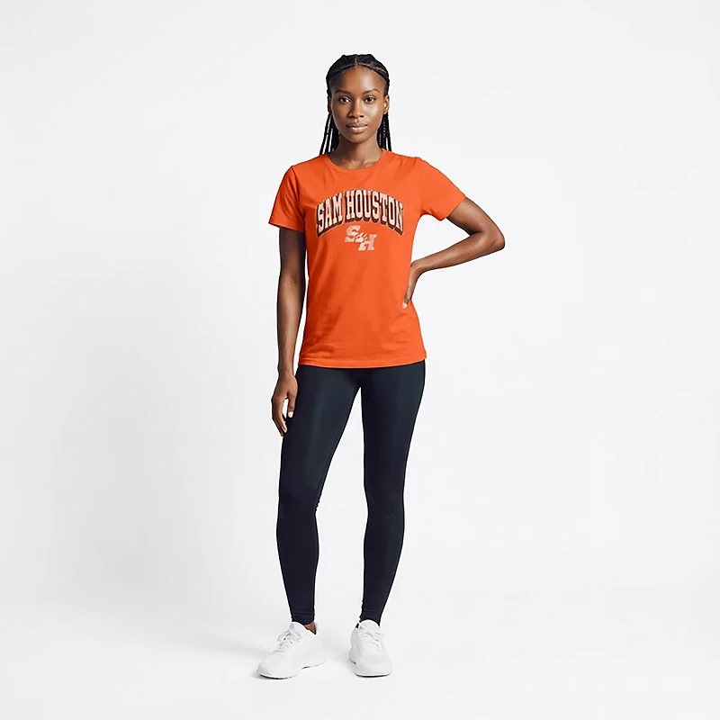 WILDCAT RETRO Women's Sam Houston State Arch Shadow Boxy T-shirt