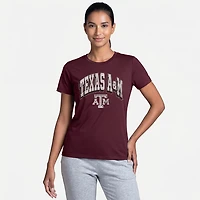 WILDCAT RETRO Women's Texas A&M Arch Shadow Boxy T-shirt