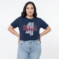 WILDCAT RETRO Women's Ole Miss State Script Meet and Greet T-shirt