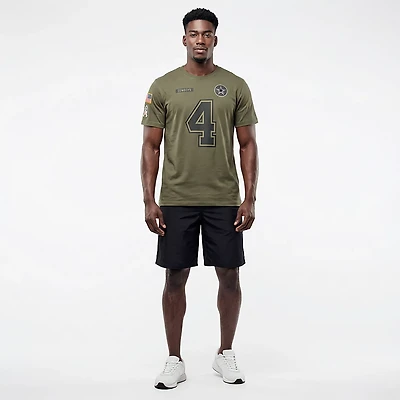 Nike Men's Dallas Cowboys Dak Prescott Salute To Service Player Name & Number Short Sleeve T-shirt
