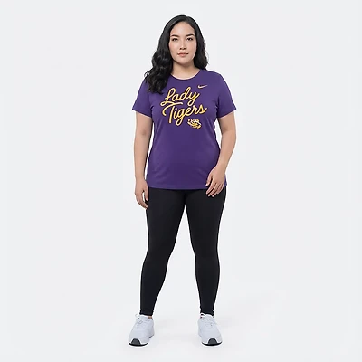 Nike Women's LSU Script Over Logo T-shirt