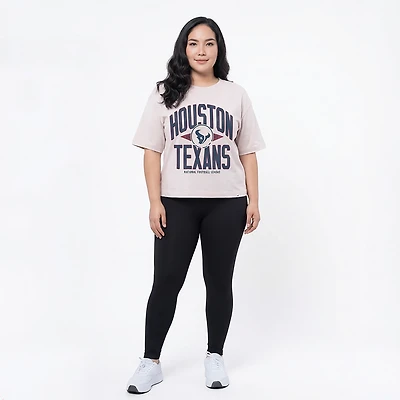 47 Women's Texans Windthrow Ravine Cropped T-shirt
