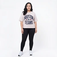 47 Women's Texans Windthrow Ravine Cropped T-shirt