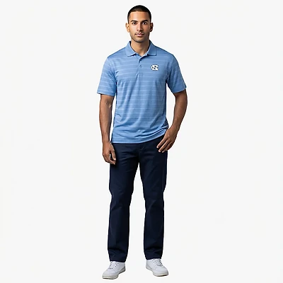 Champion Men's North Carolina Tar Heels Primary Logo Textured Solid Polo