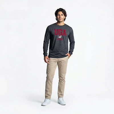 Champion Men's Georgia School Initials Over Mascot Triumph Long Sleeve T-shirt