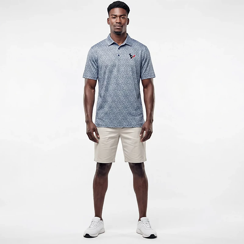 Antigua Men's Texans Field Ditsy Polo Shirt