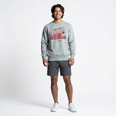 '47 Men's Georgia Bulldogs School Diagonal Regional Headline Long Sleeve Crew Sweatshirt