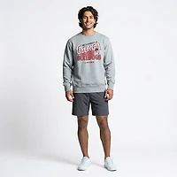 '47 Men's Georgia Bulldogs School Diagonal Regional Headline Long Sleeve Crew Sweatshirt