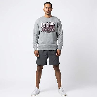 '47 Men's Texas A&M Aggies School Diagonal Regional Headline Long Sleeve Crew Sweatshirt