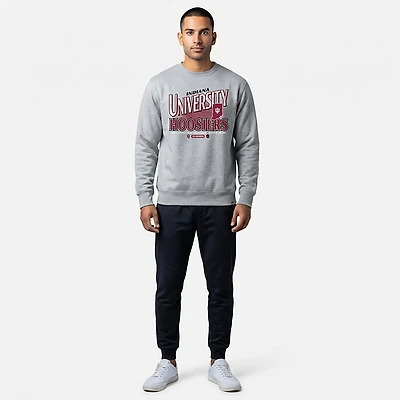 '47 Men's Indiana Hoosiers School Diagonal Regional Headline Long Sleeve Crew Sweatshirt