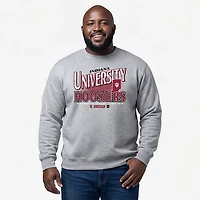 '47 Men's Indiana Hoosiers School Diagonal Regional Headline Long Sleeve Crew Sweatshirt