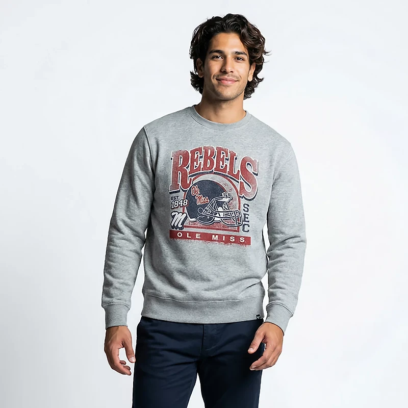 '47 Men's Ole Miss Rebels Arch Regional Headline Crew Sweatshirt