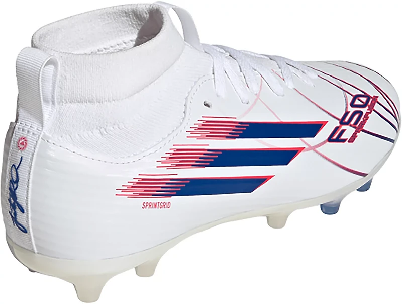 adidas Kids' F50 Sparkfusion League Mid Cut Firm Ground/Artificial Ground Soccer Cleats
