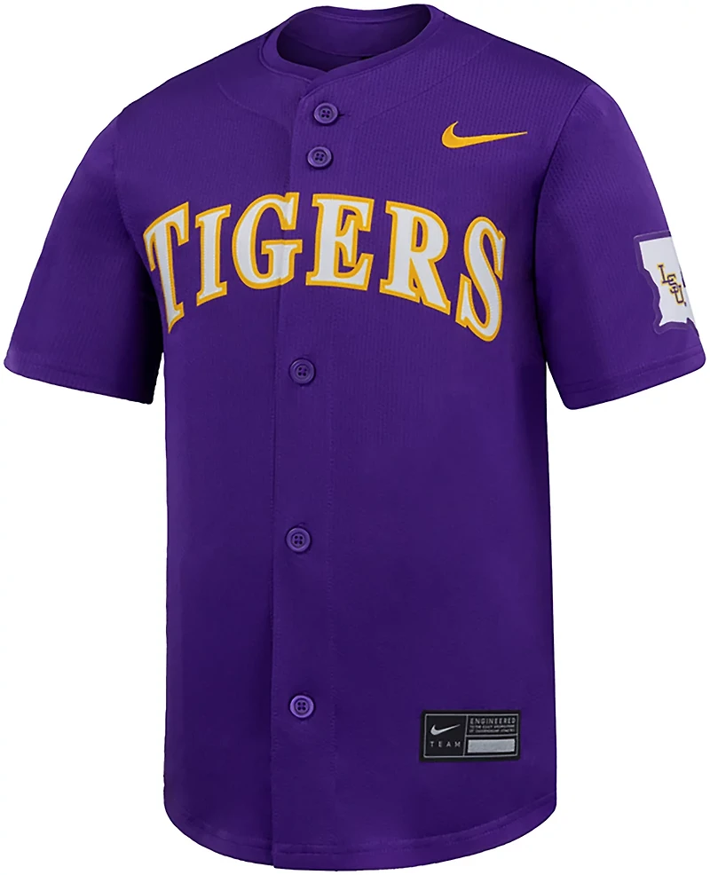 Nike Boys' Louisiana State University Limited Full Button Baseball Jersey