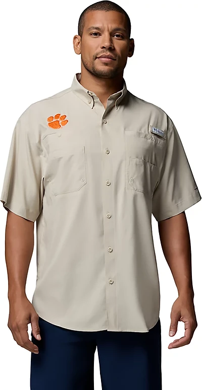 Columbia Sportswear Men's Clemson University Tamiami Short Sleeve Fishing Shirt