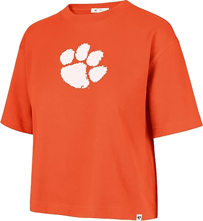 47 Women's Clemson Back Out Foundation Crop DS T-shirt