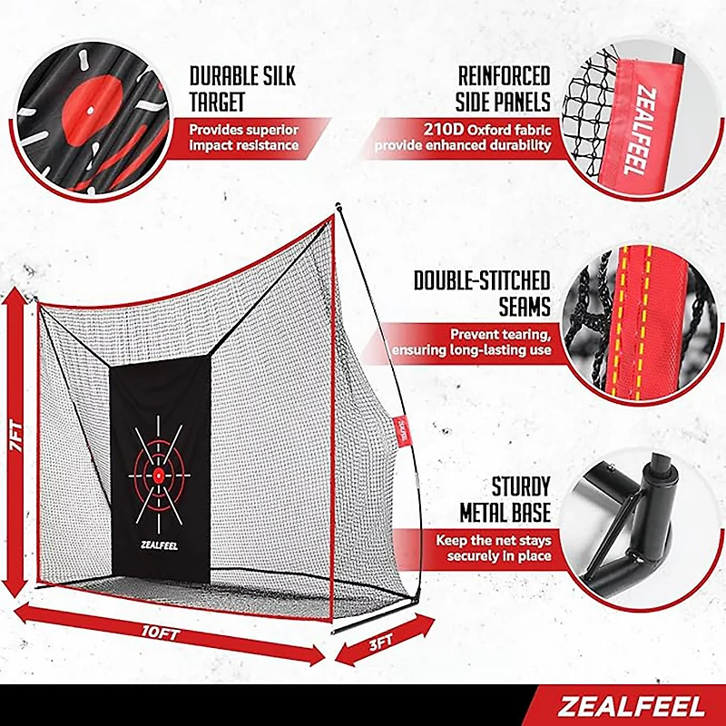 Zealfeel 10 x 7 ft Practice Net with Chipping Target