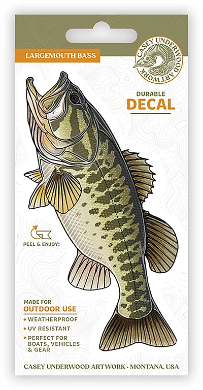 Casey Underwood Largemouth Bass Decal
