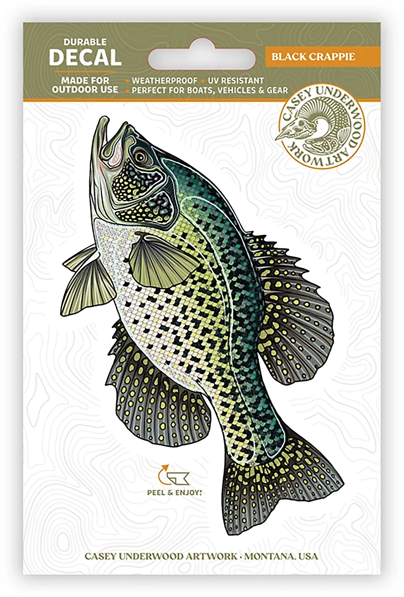 Casey Underwood Black Crappie Decal