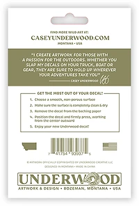 Casey Underwood Black Crappie Decal