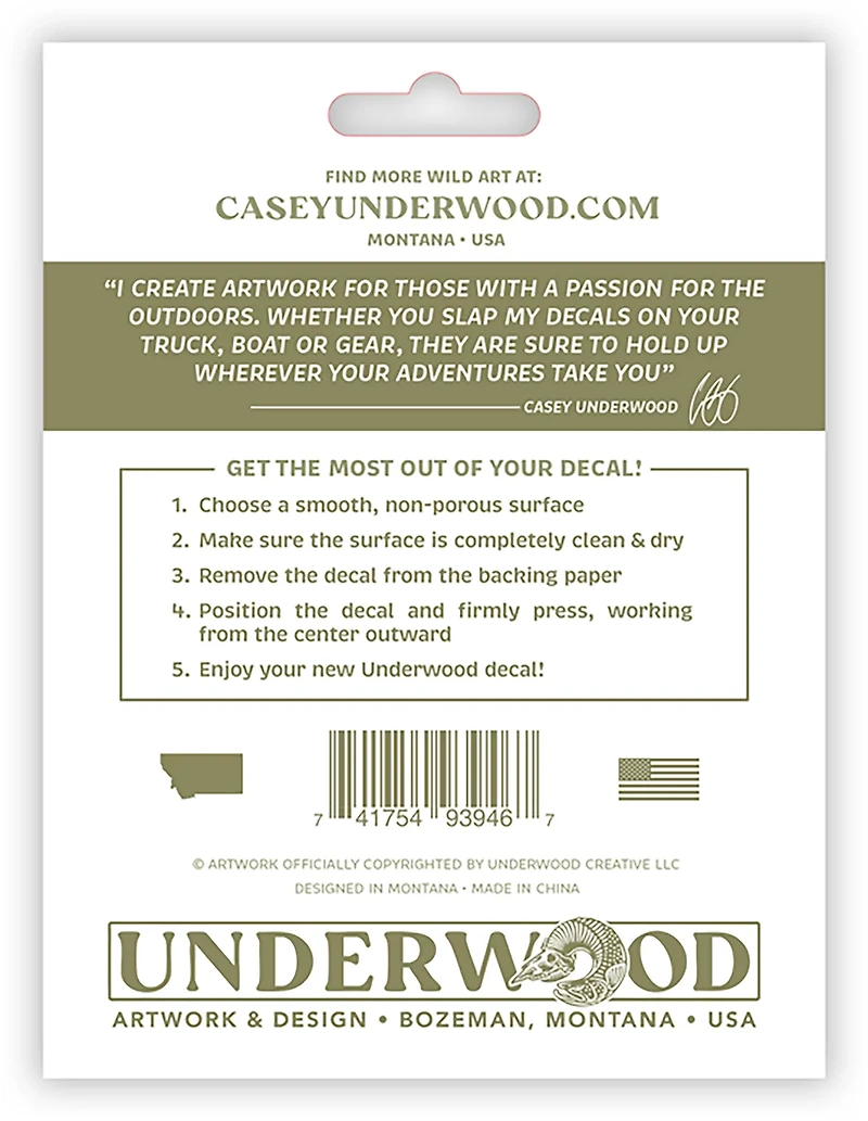 Casey Underwood Eastern Turkey Decal