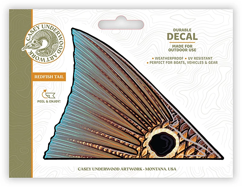 Casey Underwood Redfish Tail Decal