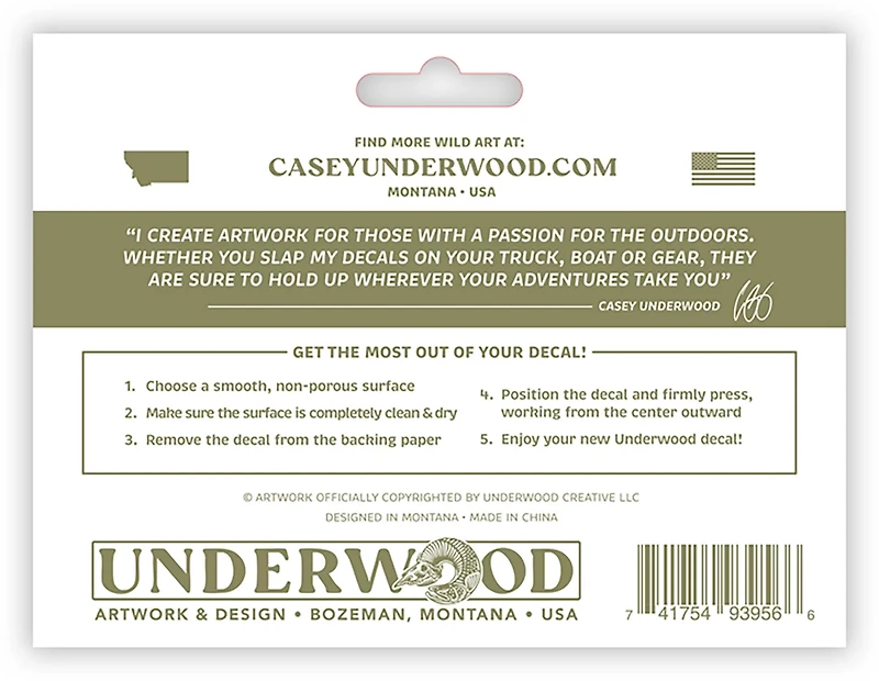 Casey Underwood Chocolate Lab Decal