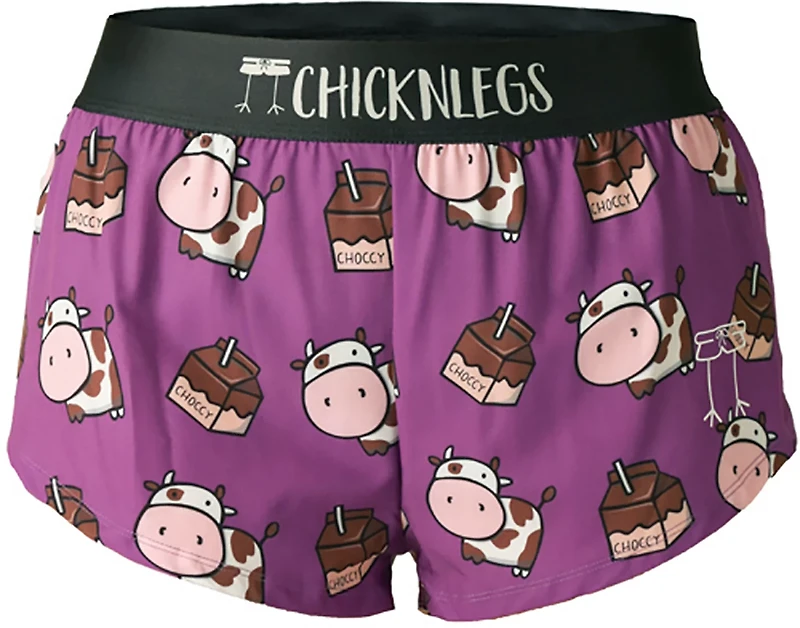 ChicknLegs Women's Choccy Cows Split Shorts 1.5