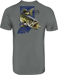Magellan Outdoors Men's Indiana Bass Overlap State Graphic T-shirt