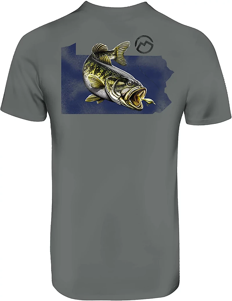 Magellan Outdoors Men's Pennsylvania Bass Overlap State T-shirt