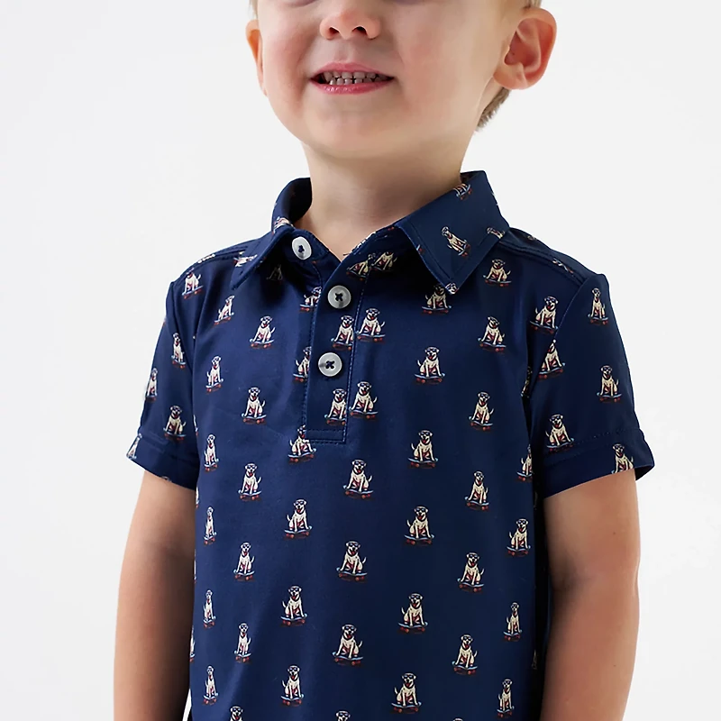 BURLEBO Boys' Performance Polo Shirt