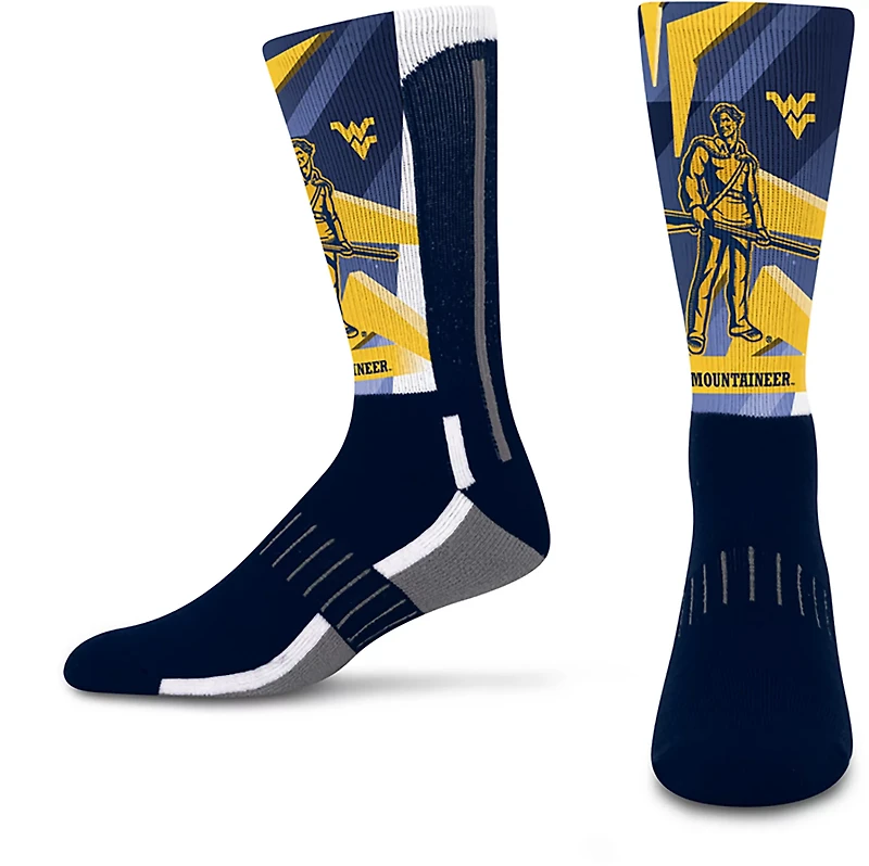 For Bare Feet Adults' West Virginia University Mascot Retro Vibes Socks