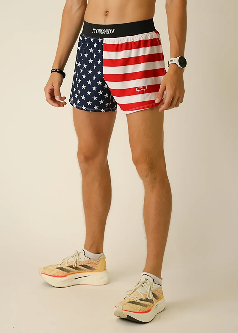 ChicknLegs Men's USA Half Split Shorts 4
