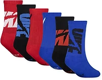 Nike Boys' Swoosh Impression Crew Socks 6-pack
