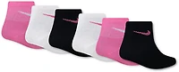 Nike Girl's Metallic Swoosh Quarter Socks 6-pack