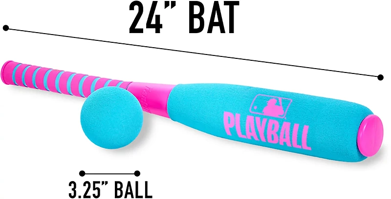 Franklin Sports MLB Play Ball 24 in Kids’ Foam Baseball Bat + Ball Set