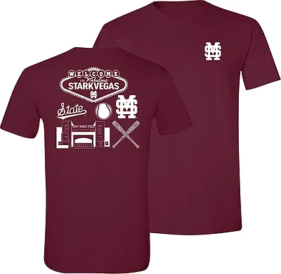 Bayou Apparel Men's Mississippi State University Bulldogs Multigraphic DS Short Sleeve T-shirt