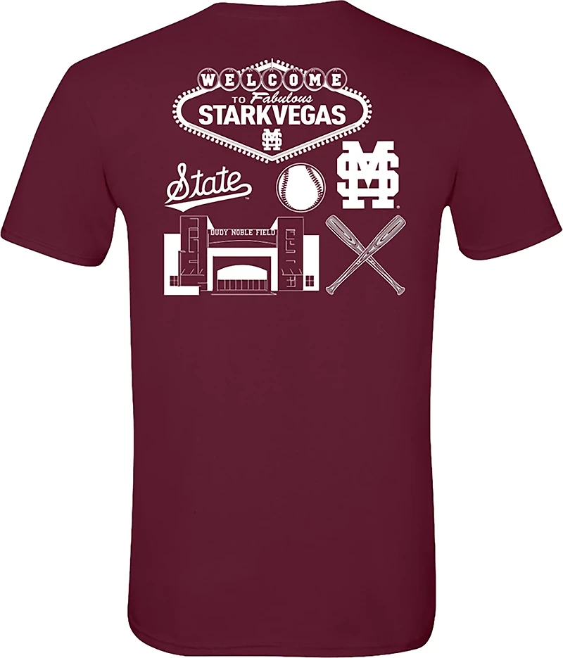 Bayou Apparel Men's Mississippi State University Bulldogs Multigraphic DS Short Sleeve T-shirt